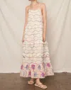 En Creme Embroidered Tiered Maxi Dress In Multicolor