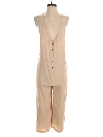Pre-owned En Creme Jumpsuit In Tan