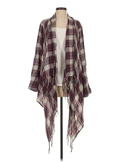 Pre-owned En Creme Kimono In Burgundy