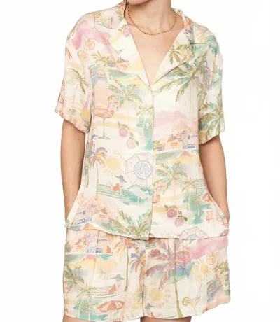 En Creme Life's A Beach Set In Ivory Multi