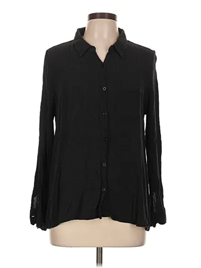 Pre-owned En Creme Long Sleeve Blouse In Black