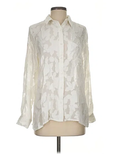 Pre-owned En Creme Long Sleeve Blouse In Ivory