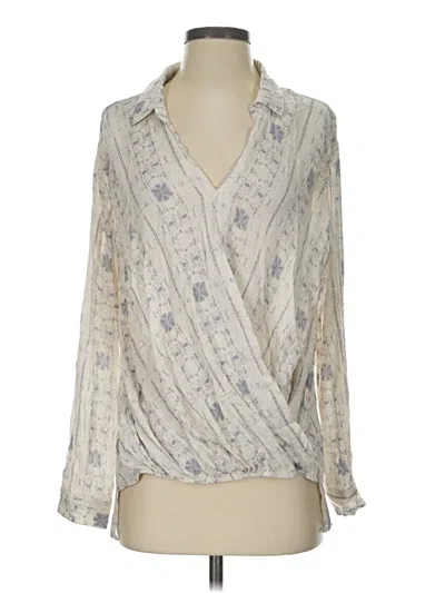 Pre-owned En Creme Long Sleeve Blouse In Ivory