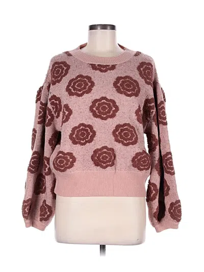 Pre-owned En Creme Pullover Sweater In Pink