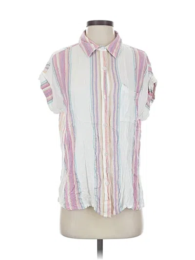 Pre-owned En Creme Short Sleeve Blouse In Pink