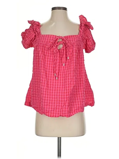 Pre-owned En Creme Sleeveless Blouse In Pink