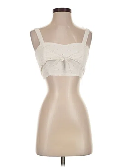 Pre-owned En Creme Sleeveless Top Ivory Sweetheart Neckline Tops
