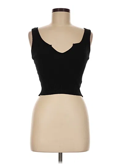 Pre-owned En Creme Tank Top Black Strapless Neckline Tops