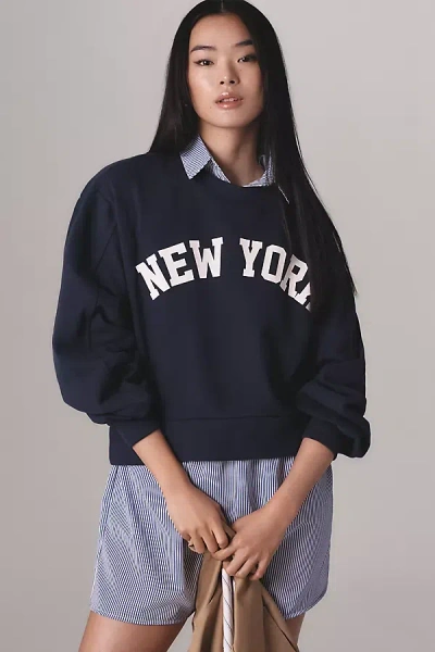 En Elly Graphic Pullover Sweatshirt In Blue