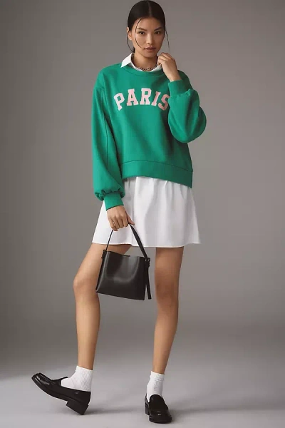 En Elly Graphic Pullover Sweatshirt In Green
