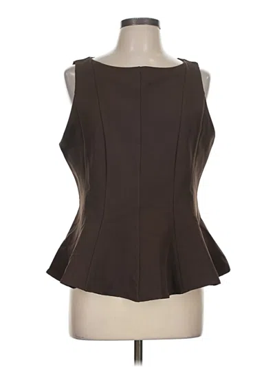 Pre-owned En Elly Sleeveless Blouse In Brown