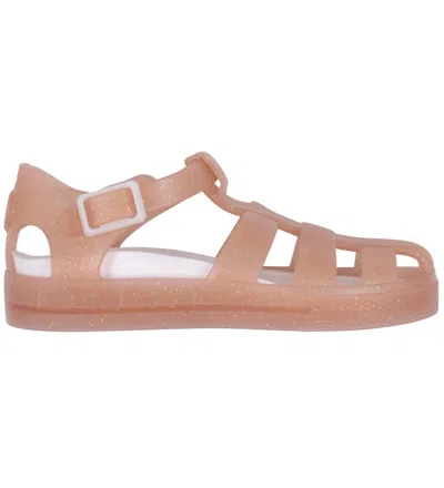 En Fant Girl's Glitter Swim Sandal In Cameo Brown In Multi