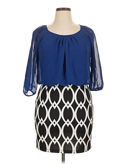 Pre-owned En Focus Cocktail Dress In Blue