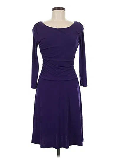 Pre-owned En Focus Cocktail Dress In Purple