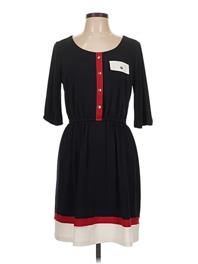 Pre-owned En Focus Studio Casual Dress In Black