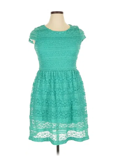 Pre-owned En Focus Studio Casual Dress In Blue