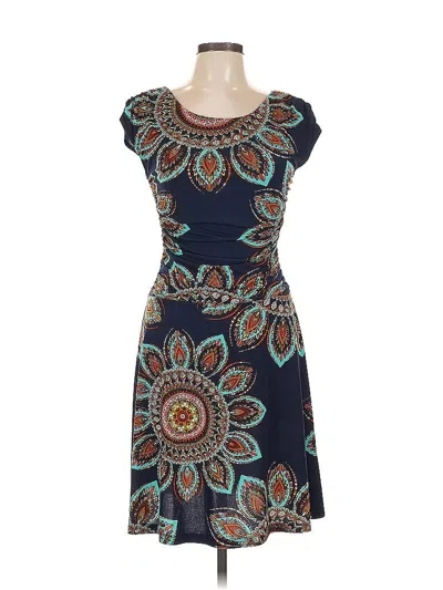 Pre-owned En Focus Studio Casual Dress In Blue