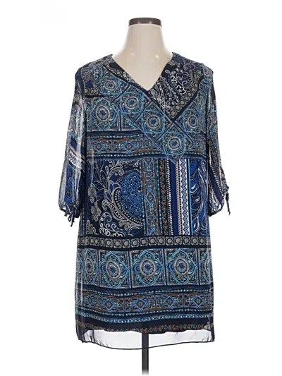 Pre-owned En Focus Studio Casual Dress In Blue