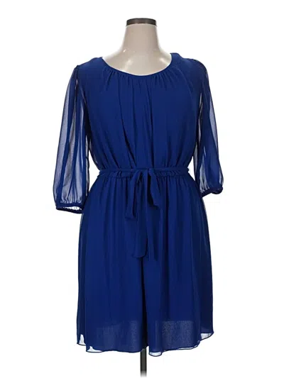Pre-owned En Focus Studio Casual Dress In Blue