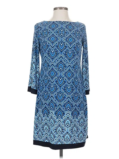 Pre-owned En Focus Studio Casual Dress In Blue