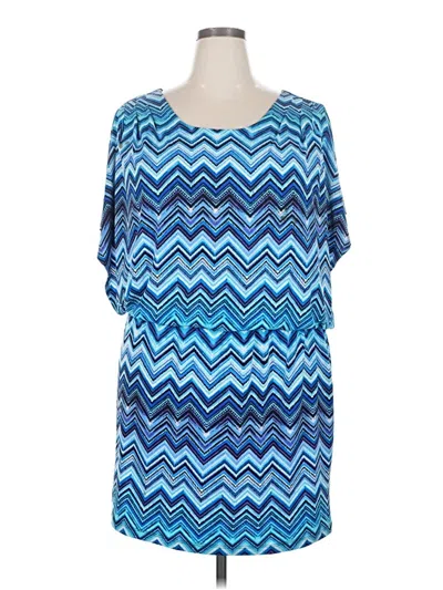 Pre-owned En Focus Studio Casual Dress In Blue