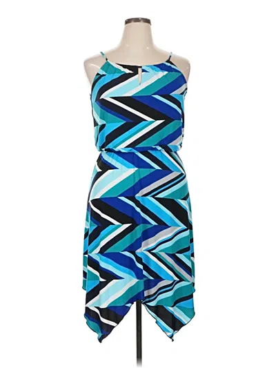 Pre-owned En Focus Studio Casual Dress In Blue
