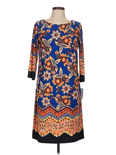 Pre-owned En Focus Studio Casual Dress In Blue