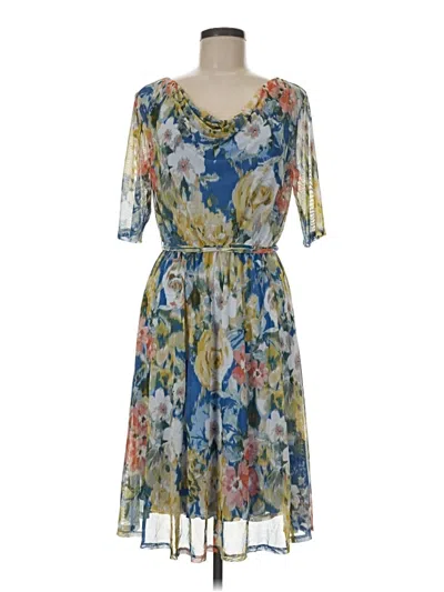 Pre-owned En Focus Studio Casual Dress In Blue
