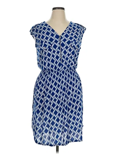 Pre-owned En Focus Studio Casual Dress In Blue