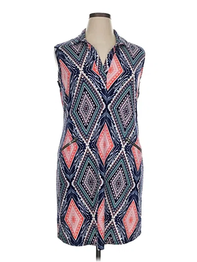 Pre-owned En Focus Studio Casual Dress In Blue