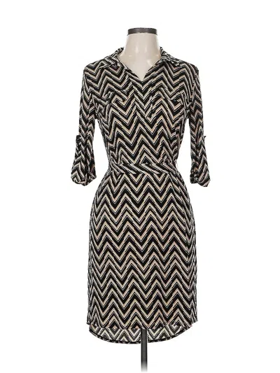 Pre-owned En Focus Studio Casual Dress In Brown