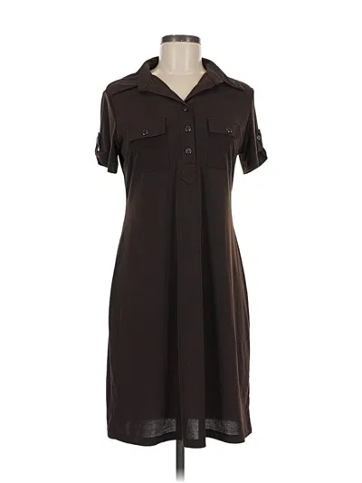 Pre-owned En Focus Studio Casual Dress In Brown