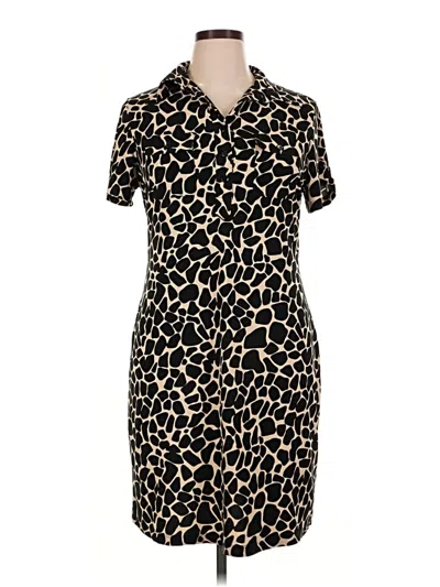Pre-owned En Focus Studio Casual Dress In Brown