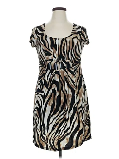 Pre-owned En Focus Studio Casual Dress In Brown