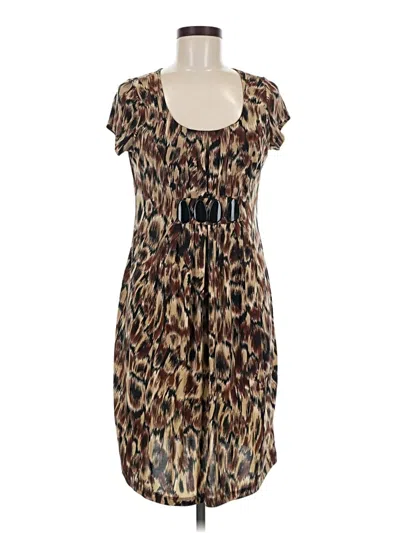 Pre-owned En Focus Studio Casual Dress In Brown