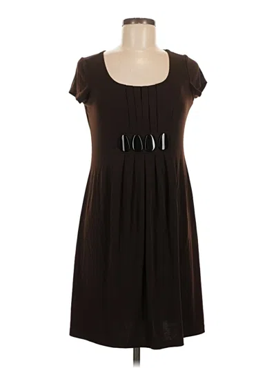 Pre-owned En Focus Studio Casual Dress In Brown