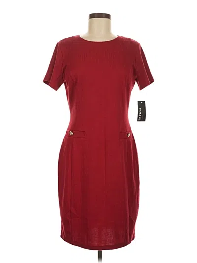 Pre-owned En Focus Studio Casual Dress In Burgundy