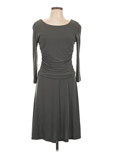 Pre-owned En Focus Studio Casual Dress In Gray