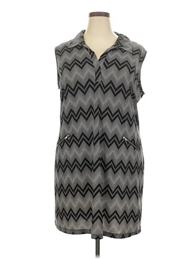 Pre-owned En Focus Studio Casual Dress In Gray