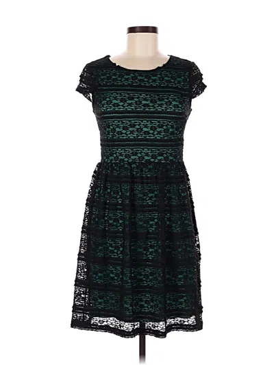 Pre-owned En Focus Studio Casual Dress In Green