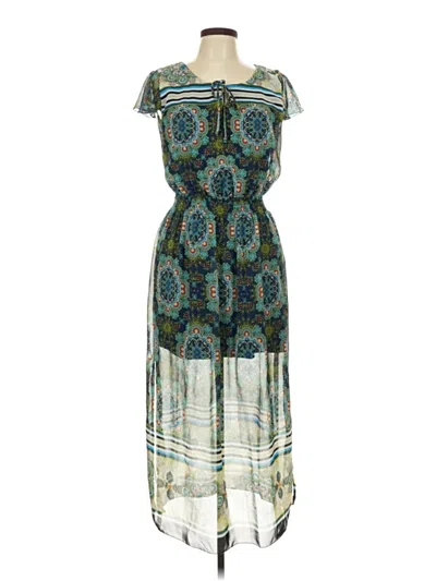 Pre-owned En Focus Studio Casual Dress In Green