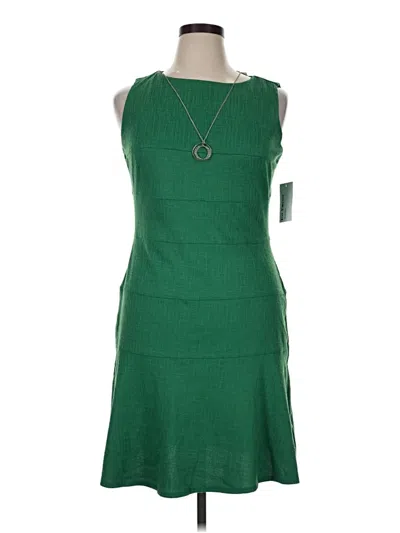 Pre-owned En Focus Studio Casual Dress In Green