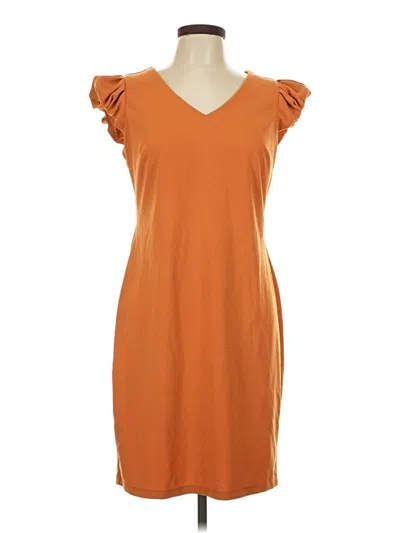 Pre-owned En Focus Studio Casual Dress In Orange