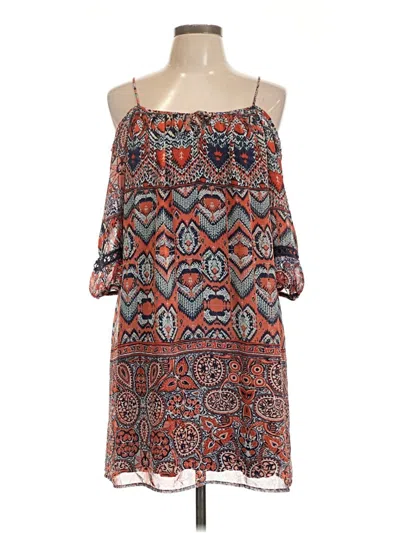 Pre-owned En Focus Studio Casual Dress In Orange
