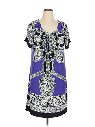 Pre-owned En Focus Studio Casual Dress In Purple