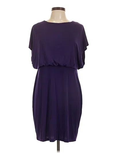Pre-owned En Focus Studio Casual Dress In Purple