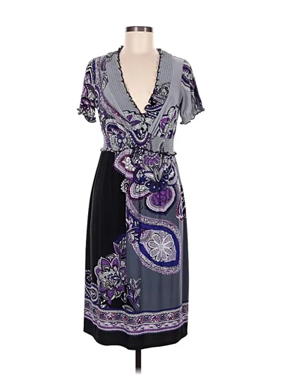 Pre-owned En Focus Studio Casual Dress In Purple
