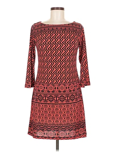 Pre-owned En Focus Studio Casual Dress In Red