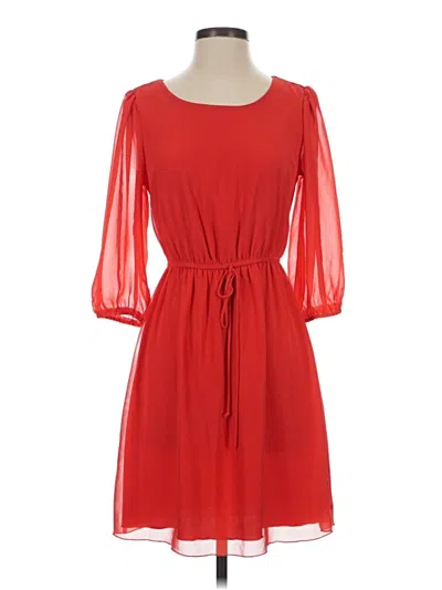 Pre-owned En Focus Studio Casual Dress In Red