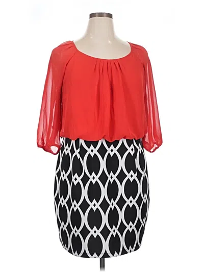Pre-owned En Focus Studio Casual Dress In Red